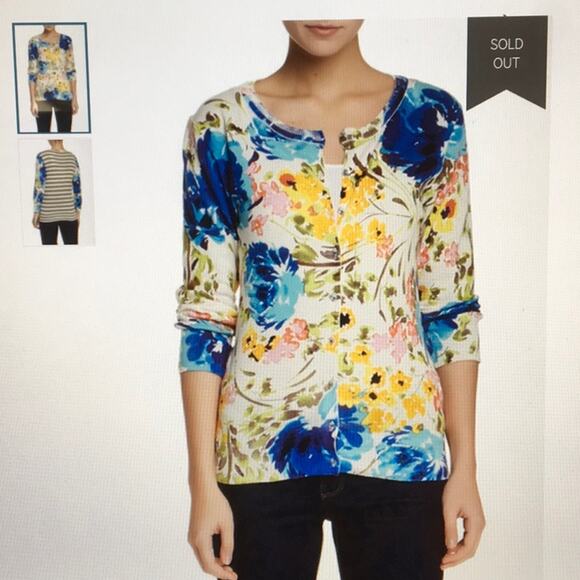 CHARLOTTE TARANTOLA ANTHRO Floral Cardigan Small - Picture 3 of 8